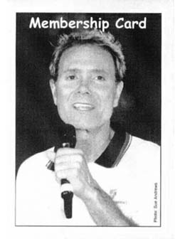 The Danish Cliff Richard Corner - Membership Card